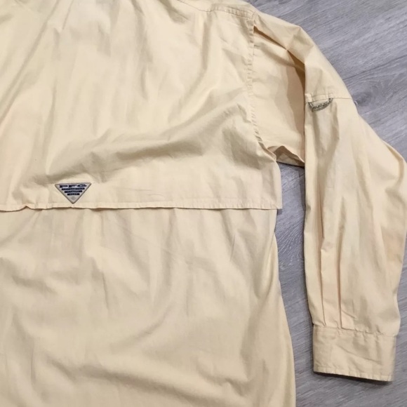Columbia PFG Mens M Yellow Vented Long sleeve - Picture 9 of 9